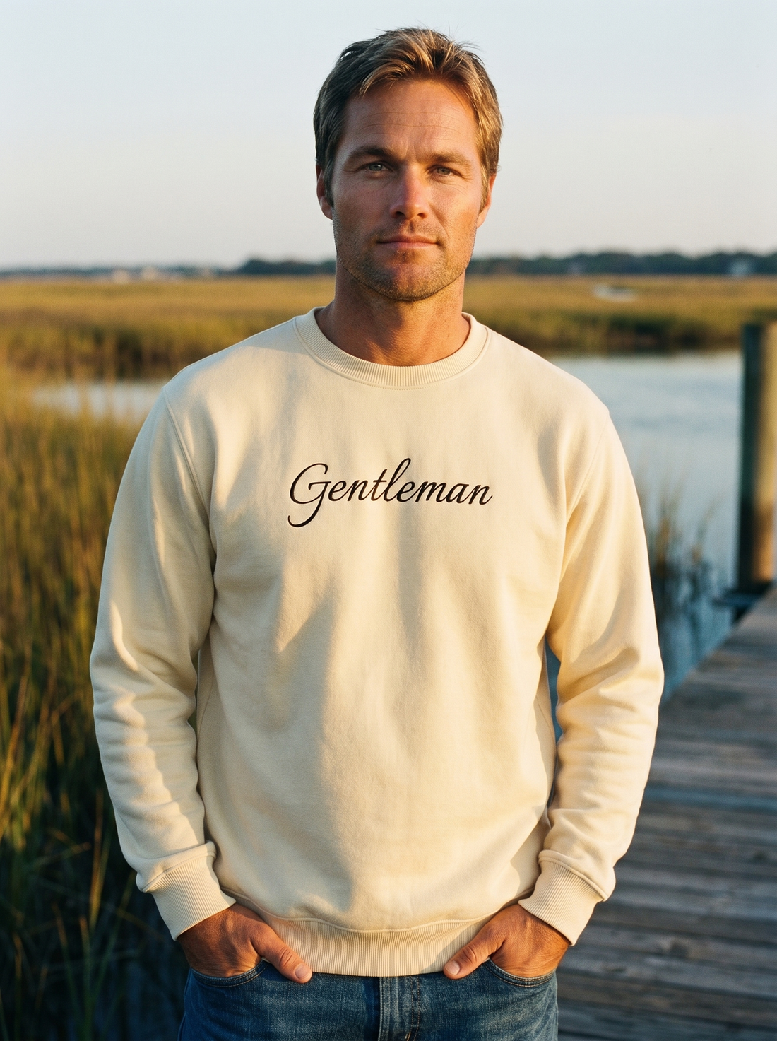 The Harbor Crew — Cream Crewneck Sweater - French Terry